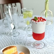 파르페잔 아이스크림컵 홈카페 유리잔, 파르페잔+티스푼, 1개