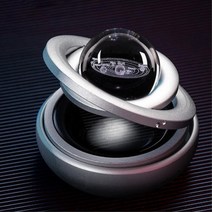 무한동력 태양열 회전 구슬 차량방향제 차량용디퓨저 자동차향수 피톤치드 bmw방향제, 실버, 화이트머스크 10ml