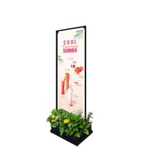 철제 화분받침 POP배너 행사장 마트 입간판 거치대, 단면출력, 없음