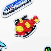 자동차 및 각종 교통수단 와펜 기차 소방차 버스 ktx 자전거 오토바이 등 24종 열접착식 스티커 모자 옷 가방 마스크 리폼 장식, W2AI01 경찰차