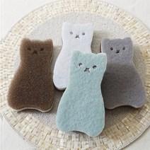 고양이케릭터 수세미, 4개입