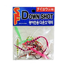 썬베이트 광어다운샷 채비 단차 조절 타이채비, 스트레이트 훅 4호