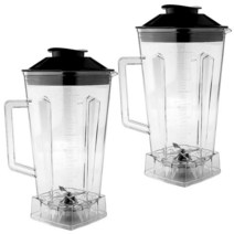 Livtor Vitx 5200 5300 A2300 A2500 A3500 VM0101E VM0103 VM0158 VM0197용 블레이드 및 뚜껑 교체품이 있는 1.9L(64온스) 용, 2 sets