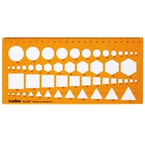 코링)종합형판(템플렛No.102F) 제도용품 모양자 작업용템플릿 문구용품 사무용품 제도용템플렛 템플렛