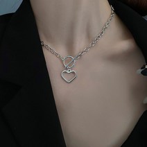 Kpop 하트 펜던트 목걸이 메탈 실버 컬러 진주 멀티 레이어 블랙 화이트 여성 2022 트렌디 Y2K 웨딩 쥬얼리 선물