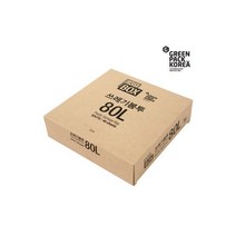 이지박스 쓰레기봉투 80L 40매입 백색 비닐봉투 S