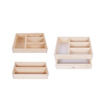 리앤아이 100%핸드메이드 원목화장품정리대 3칸 화장품정리함 E0등급친환경원목