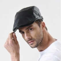 시즌헬로 인조가죽 헌팅캡 군인모자