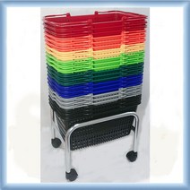 마트 바구니 특대형 플라스틱 장바구니 시장 쇼핑바구니 편의점바구니, 바구니 받침대 (높은 사이즈)