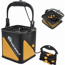 낚시용품 ARCWOLF 낚시 버캔 메쉬 접이식 EVA 소재, [01] 약 6.5L, [01] 블랙  골드