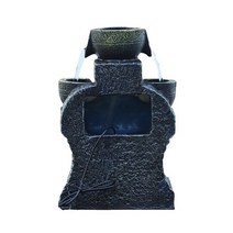 수기운보충 물레방아 벽천분수 연못 태양광분수 조명 수지 흐르는 물 분수 행운의 풍수 휠 사무실 데스크탑 품 홈