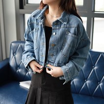 데일리 크롭 청자켓 숏 청자켓 포켓 데님 크롭자켓 가을자켓