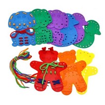 동물 바늘실꿰기판 유아용 줄장난감 학습 어린이 끼우기 감각 바늘꿰기 두돌아기 완구 애기 아기 놀이