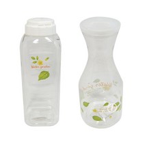 허브 물병 사각 1.2L 호리 0.9L 1.3L 플라스틱 물통 주스 우유 병 보리차 녹차, (호리 1.3L)
