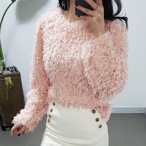 제이후 깃털 라운드 숏 티셔츠 긴팔