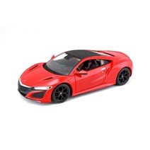 Maisto 2018 Acura NSX 레드 블랙 탑 1/24 다이캐스트 모델 자동차 USA 미국