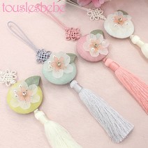 72번 한복노리개 동그라미 산호꽃 아동 여아 남아 아기 아가 명절 돌잔치 백일 한복 노리개 향대 브로치 장신구 소품 악세사리