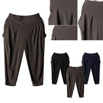 애니진 여성 여름 7부 쿨아이스 배기 밴딩팬츠 310