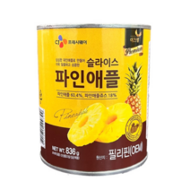 이츠웰 파인애플 슬라이스 캔 836g CJ프레시웨이, 6개