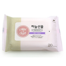 하늘선물 미니 물티슈, 20매, 5팩