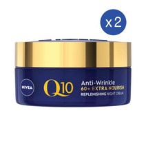 니베아 큐텐 안티-링클 머처 나이트크림 50ml Nivea Q10 Anti-Wrinkle Mature Night Cream, 2개