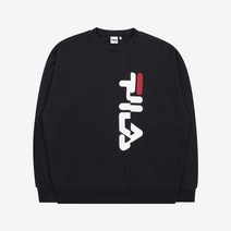 휠라 여성 사선 로고 맨투맨 FS2POB4155F BLK