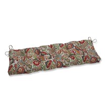 Pillow Perfect 조이 시트러스 Zoe Citrus 실외/실내 터프트 Tufted 벤치/스윙 쿠션 142.2cm x 45.7cm 56인치 18인치 그린 USA 미국, Multicolored Pensacola