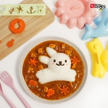 카레밥틀 4종세트, 고래+꽃+토끼+미니틀 4종세트, 1세트