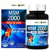 타이거아울렛 MSM 2000 식이유황 60정 x 1병 프리미엄 엠에스엠 디메틸설폰 식용유황 글루코사민 상어연골 무릎 관절 연골 케어 영양제, 단품, 단품