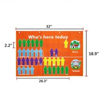 출석 포켓 차트 교실 로그인 오늘 여기 교사, 01 Orange