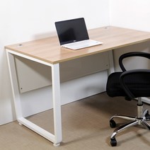 몬스터오피스 스틸책상 1200 1400 1600 1800 작업용 컴퓨터 책상 철제책상 사무용책상 사무실책상, 1600_원목상판+화이트프레임