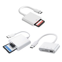 SD OTG 리더기 C타입 SD카드 젠더 메모리 카메라 스마트폰 태블릿 맥북 아이패드, C타입 2in1 OTG 리더기(OPP포장)