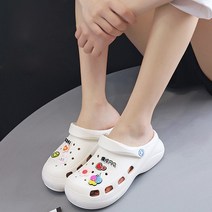 일월전빵 여성 EVA 풍선토끼 키높이 통굽 아쿠아 샌들 슬리퍼 사계절 4.5cm B-S036