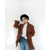 라우드 감성모노 베이직 하프 싱글코트 [44-77] / 루즈핏 오버핏 모직 겨울 울코트
