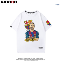 티셔츠 반팔 바르셀로나 메시 네이마르 축구 라리가 프린팅 기본 여름 티