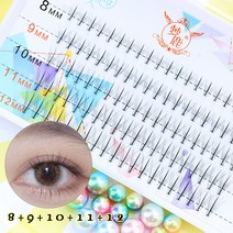 keka 인조속눈썹 혼합형 부분 눈썹 연장 속눈썹 8+10+12mm 세트, 1개