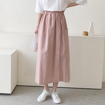 투인 치마바지 랩스타일 코튼 포켓 밴딩 이지 스커트 팬츠