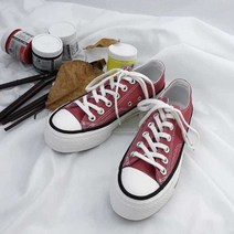 여성 봄슈즈 분홍 캔버스 천운동화 데일리 여행 신발