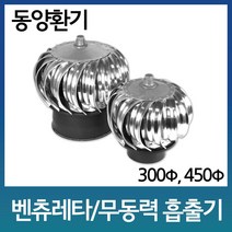 무동력 흡출기 450mm 닥트 가스 배출기 통풍기 벤츄레이터 벤츄레이타
