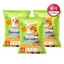 LG 생활건강 LG유니참 데오토일렛 사막화방지 소취 항균 모래 2L x3개, 선택완료, 단품없음