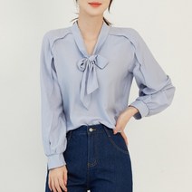 블루종 [블루종] 타이넥 나그랑 블라우스_B2209BL214C
