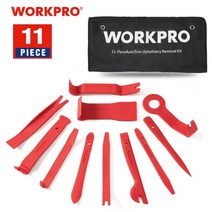 workpro 11pc 자동차 실내 장식 제거 키트 자동 인테리어 라디오 패널 도어 클립 windows 트림 제거 설치 프로그램 pry repair tool set, 협력사, w004402ae
