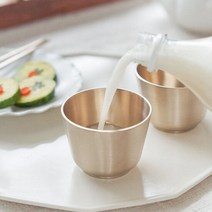 [광명유기] 방짜 유기 이니셜 각인 선물 술잔 막걸리잔, 단품