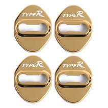 자동차 도어 잠금 보호 커버 장식 Honda Typer R Civic Mugen Accord CRV Hrv 녹 방지 스티커 차량 액세서, 05 005-TypeR-Gold