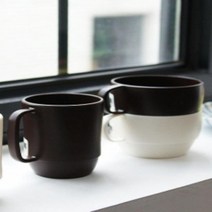 주방 전자렌지용 안전한 머그 스프컵 2p 우유컵 고급컵 티컵 신혼부부, 스프컵-브라운