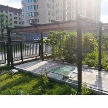 아웃도어 마당 정원 조립식 어닝 정자 레일 천막 썬룸 선룸 차양막 차광막 그늘막 파고라, 1개, 3x4 그레이