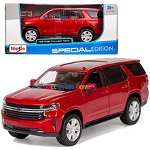 자동차 모형 미국 마이스토 2022 Chevy Tahoe 1:26 스케일 모델 31533 레드-623441, 빨간.