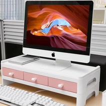 니하오구매대행 컴퓨터 모니터 받침대 서랍 수납식, 2단블루