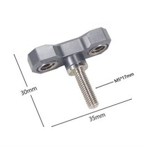 블루레이크 카메라 사진기 호환 부속 부품 M5x17mm M5 나사 식 클램핑 핸들 조절 잠금 T핸들 매직 암 용 38 14 홀 DSLR, 3.Stainless Grey