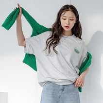 [제작] 체리시 나그랑 자수 반팔 맨투맨 69783 빅사이즈 여성의류
